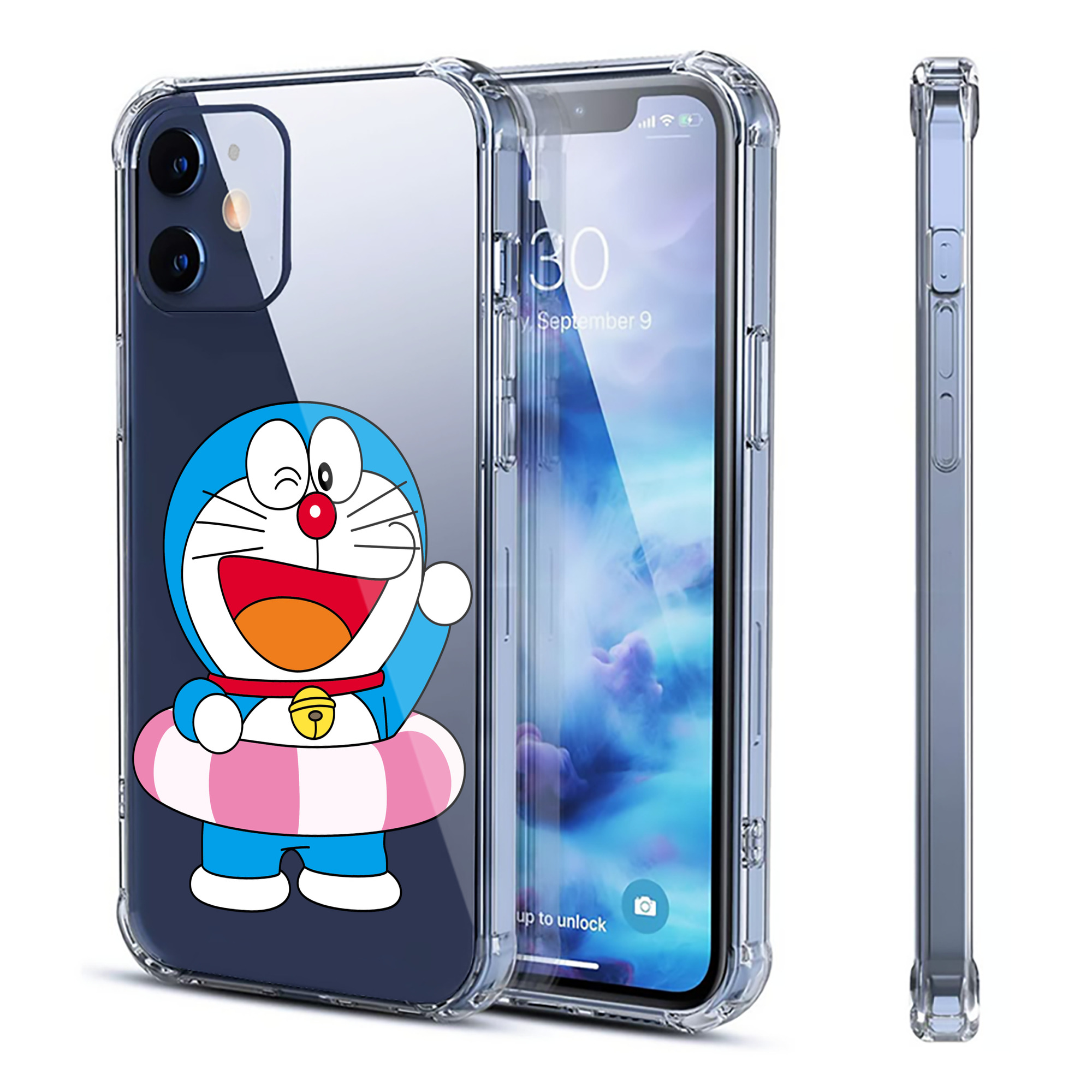 （画像用） ドラえもん Doraemon 【iPhone 12シリーズ対応】透明スマホケース（クリアソフトケース）